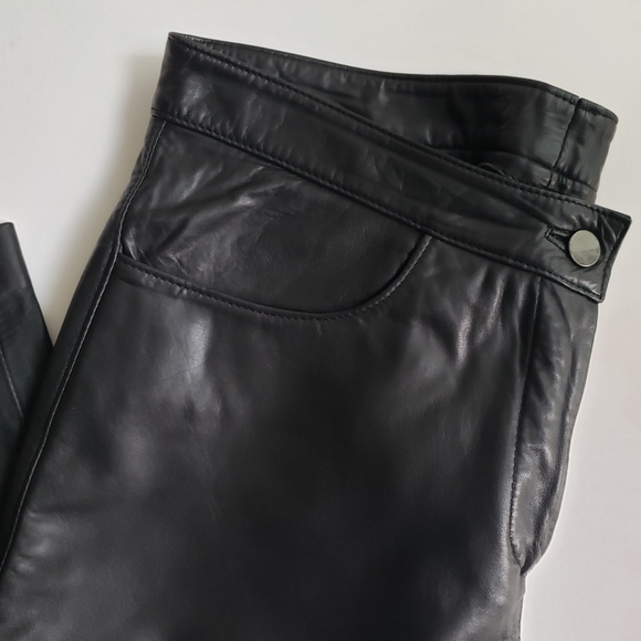 Icone | Straight-leg Leather Pants - Picture 2 of 11